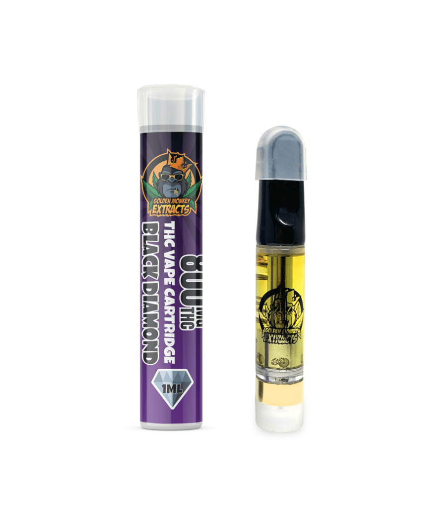 Golden Monkey Extracts: Black Diamond Distillate Cartridge (800MG)