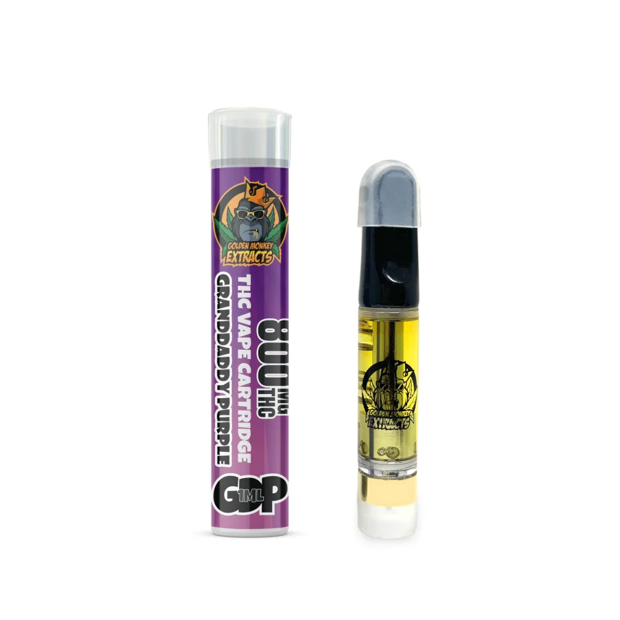Golden Monkey Extract: Grand Daddy Purple Distillate Cartridge (800MG)