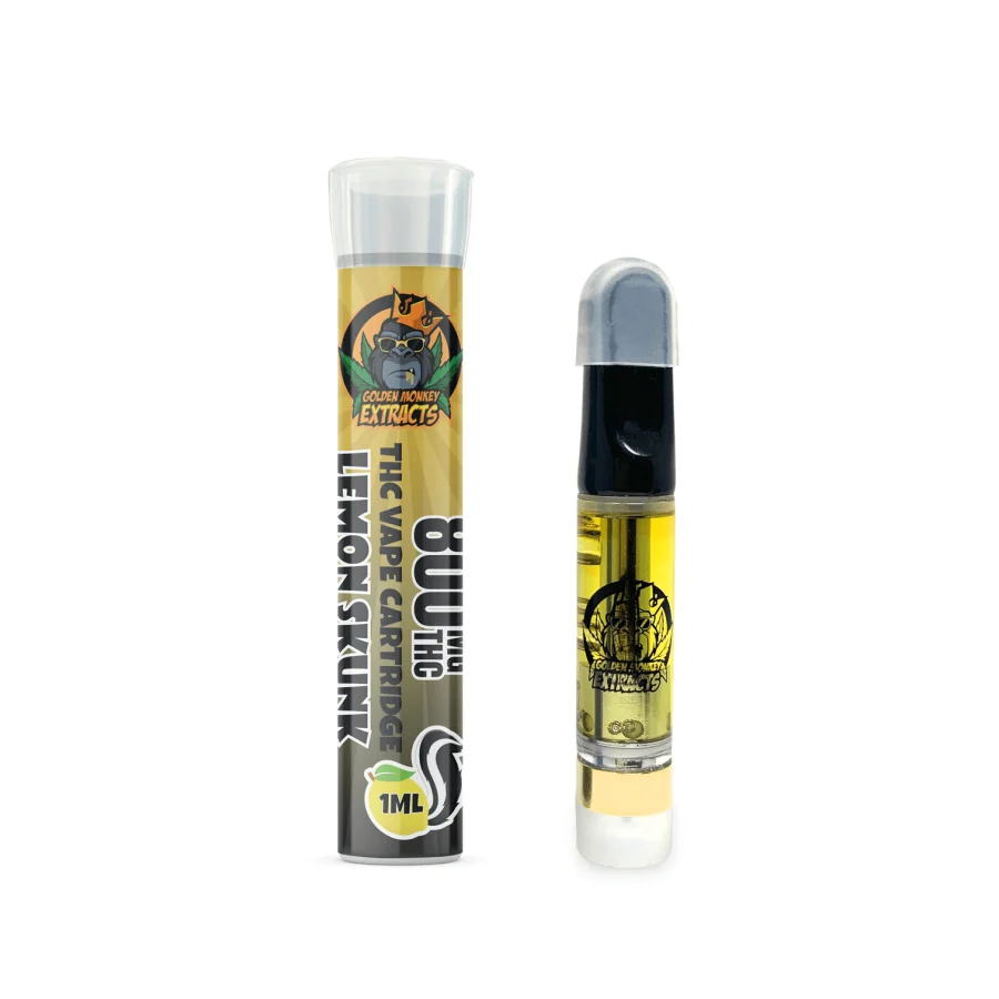 Golden Monkey Extract: Lemon Skunk Distillate Cartridge (800MG)