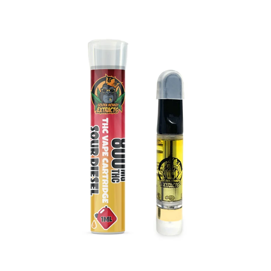 Golden Monkey Extract: Sour Diesel Distillate Cartridge (800MG)