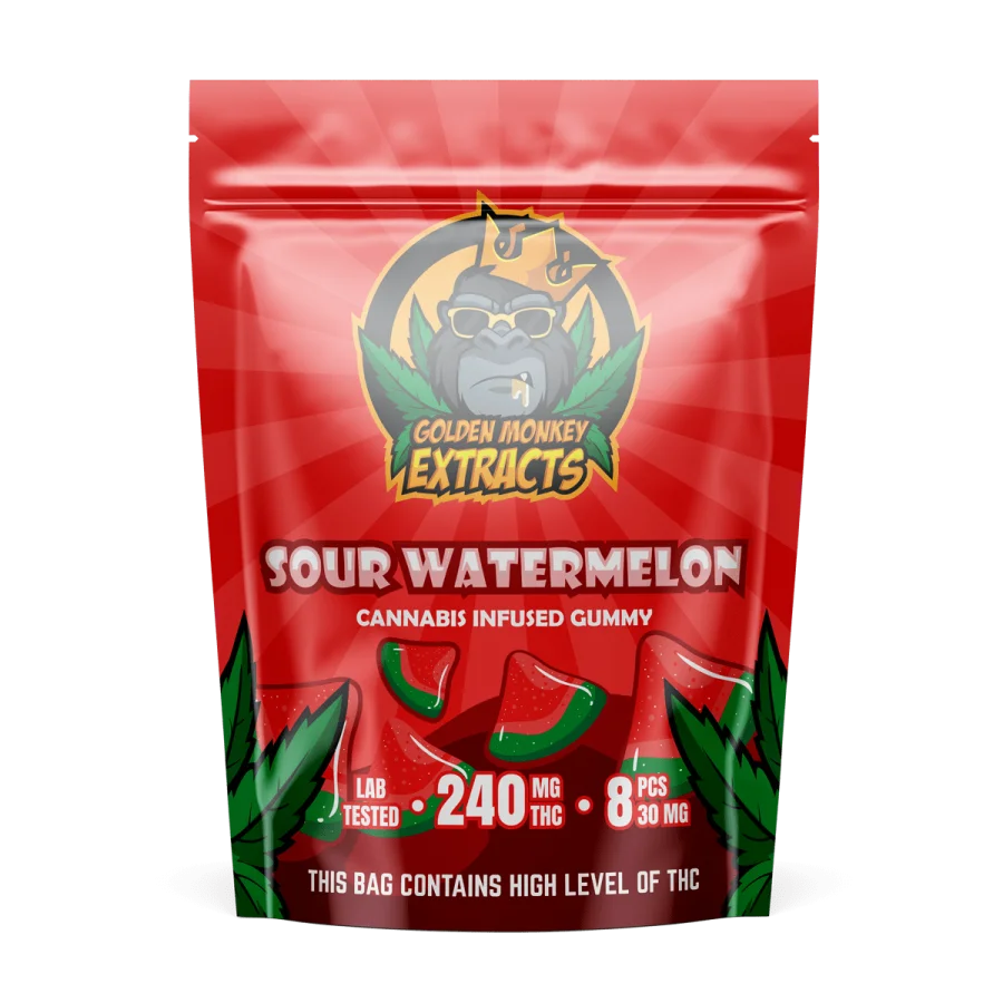 Golden Monkey Extracts: Sour Watermelon Edible (240MG THC)