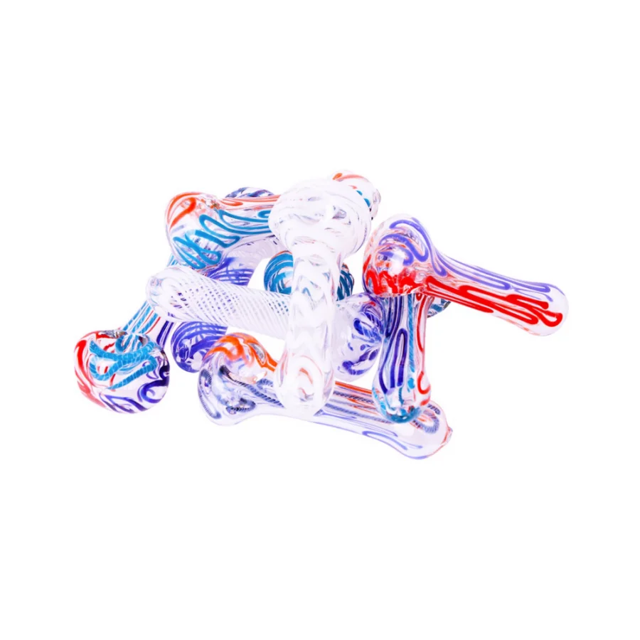 2"-3" Glass Pipe with Lines / Swirl