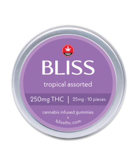 Bliss Edibles - Tropical Assorted Gummies (250mg THC)