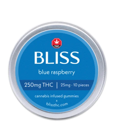 Bliss Edibles - Blue Raspberry Gummies (250mg THC)