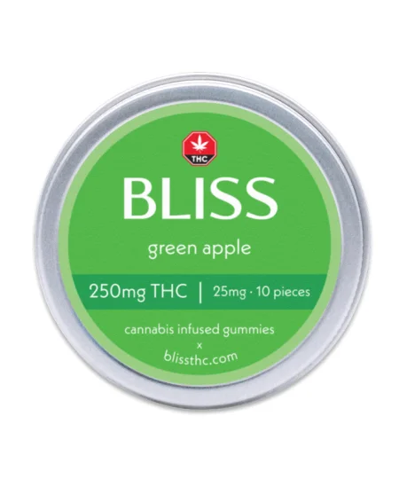 Bliss Edibles - Green Apple Gummies (250mg THC)