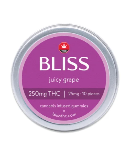 Bliss Edibles - Juicy Grape Gummies (250mg THC)