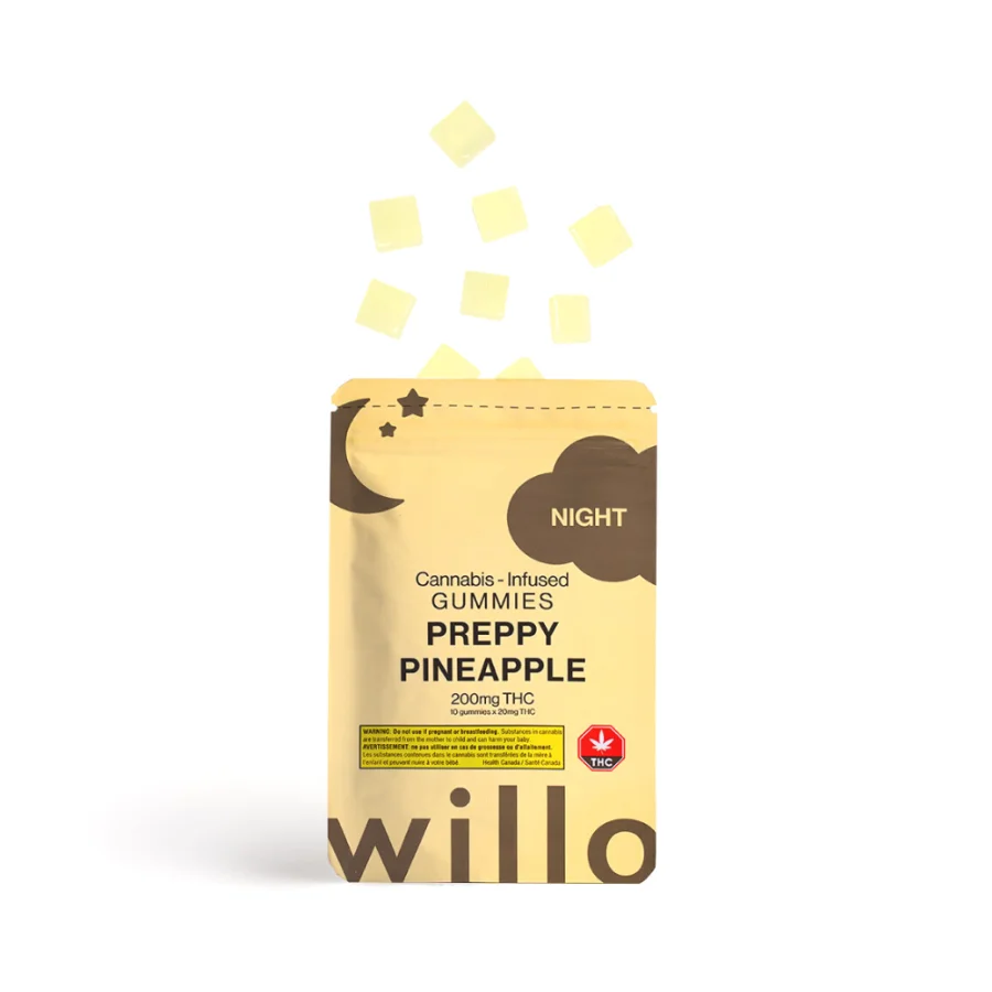 Willo - Preppy Pineapple (Night) Gummies 200mg THC