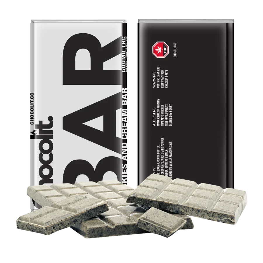 Chocolit - Cookies & Cream Chocolate Bar 500mg THC