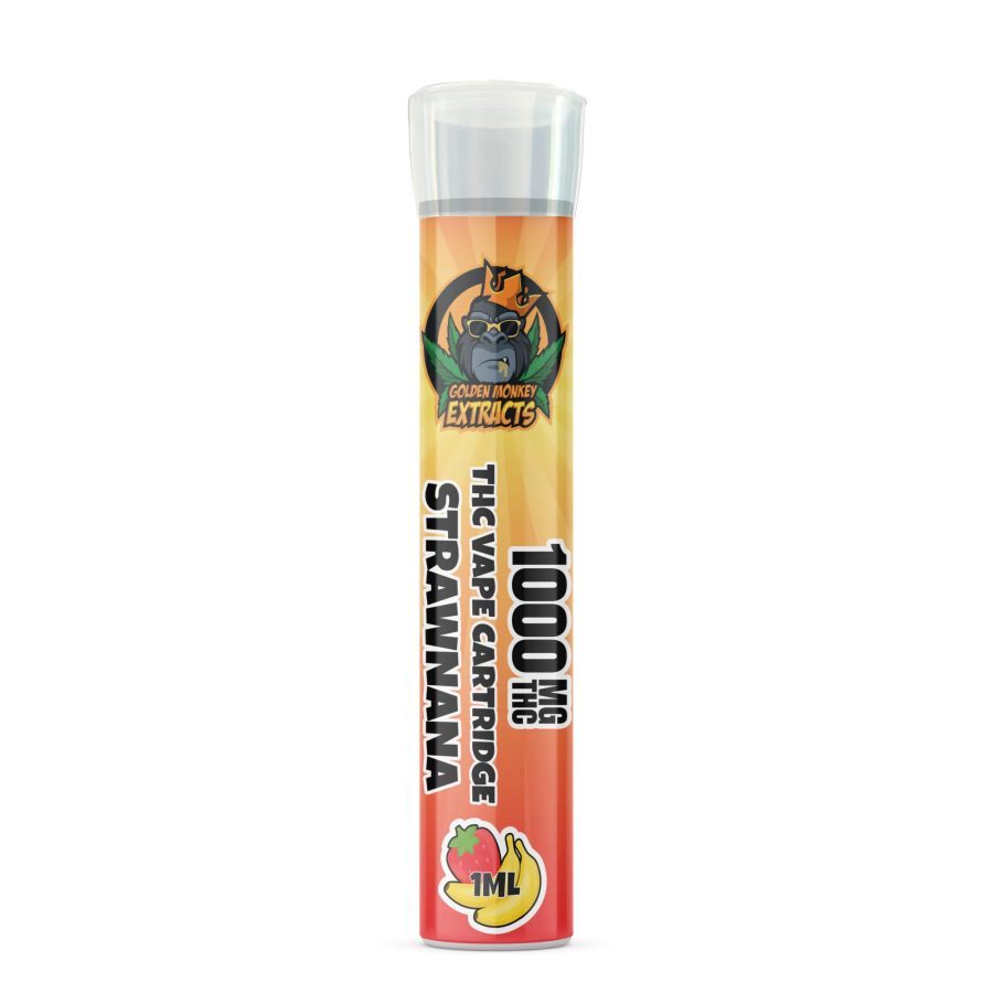 Golden Monkey Extract: Strawnana Distillate Cartridge (1000MG)