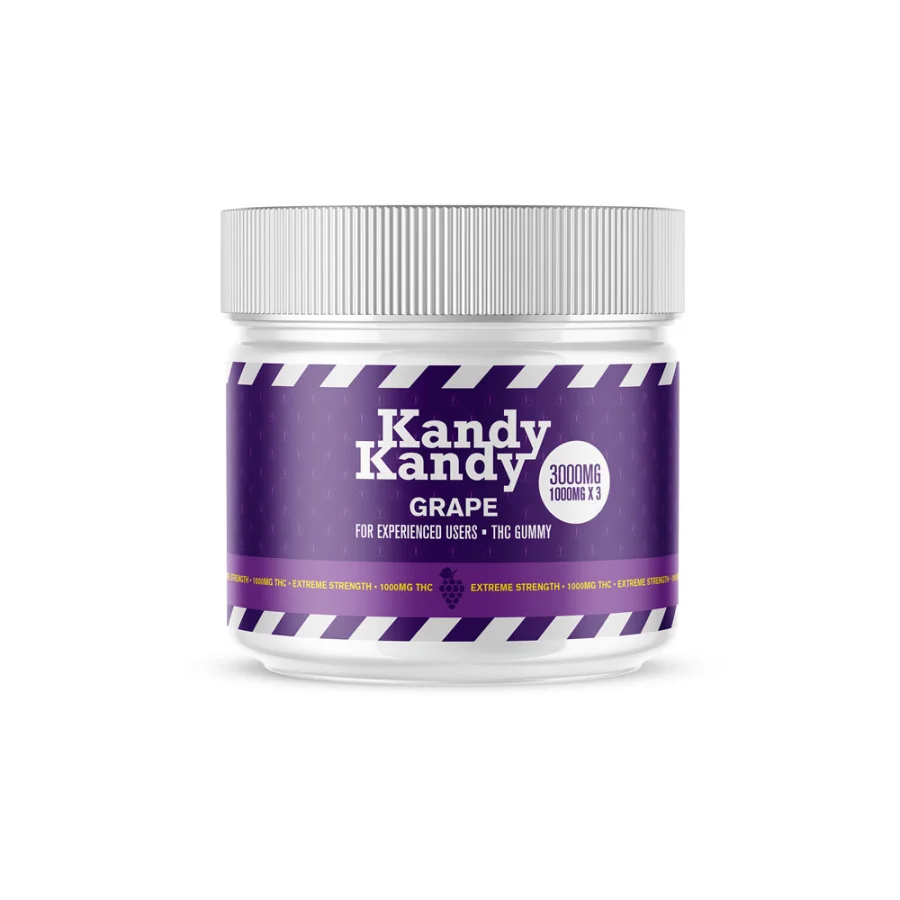 KandyKandy - Grape High Dose Phoenix Tears Vegan Gummies 3000mg THC